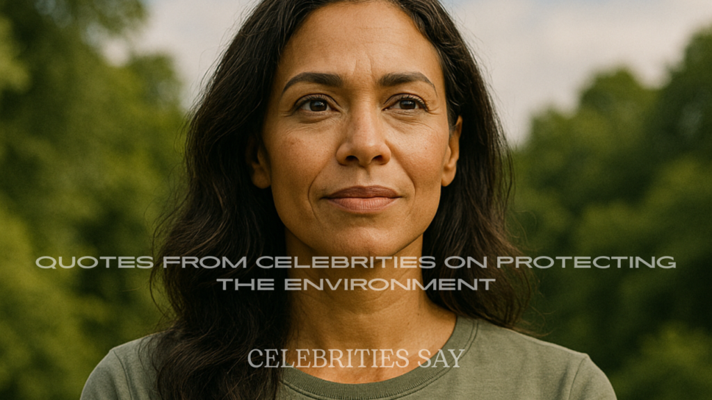 Quotes from Celebrities on Protecting the Environment