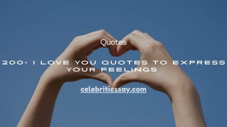 I Love You Quotes