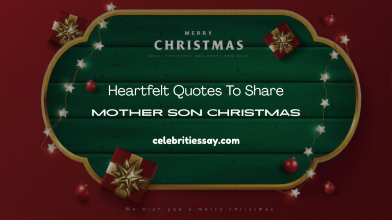 Mother Son Christmas Quotes
